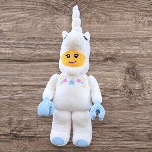 LEGO Unicorn Girl Minifigure Plush White Purple Mane Star Costume Collectible
